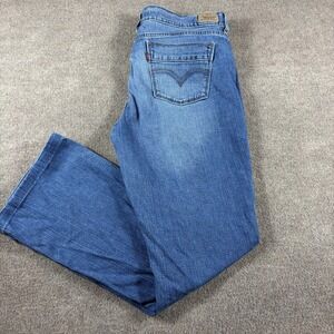Levis 515 Jeans Boot Cut Embroidered‎ Flowers Blue Denim Size 12 L/C